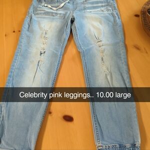 Celebrity pink jeggings
